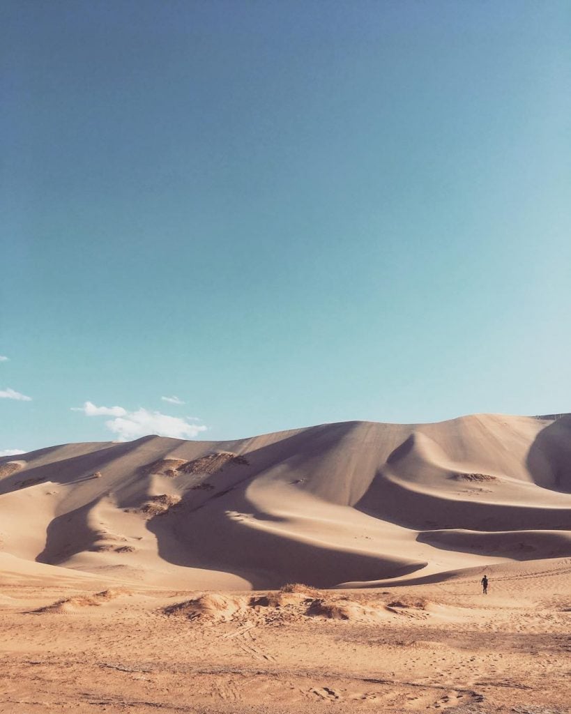 Can you spot Fran? Gobi desert, Mongolia. #khongorynels #gobi #mongolia ...